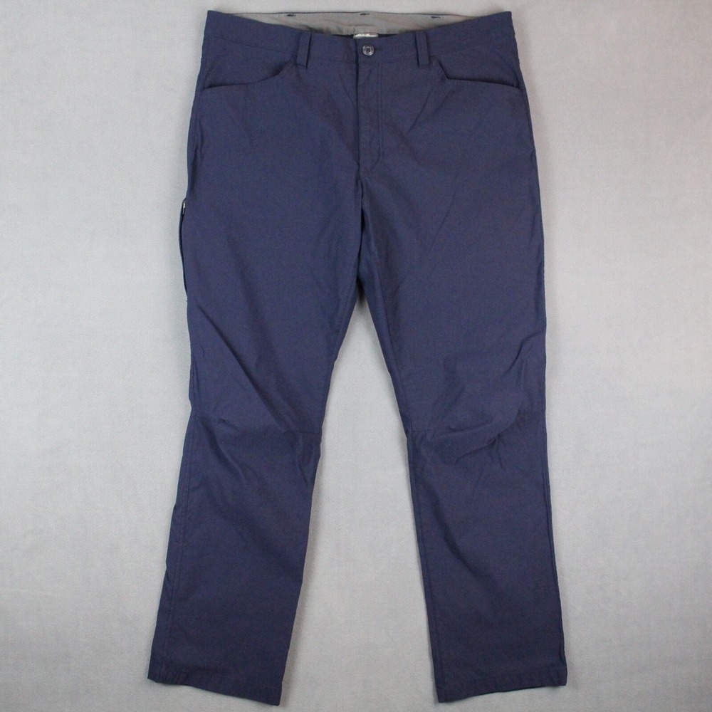 Eddie Bauer Tech Pants Mens Size 38x32 Blue Nylon Spandex
